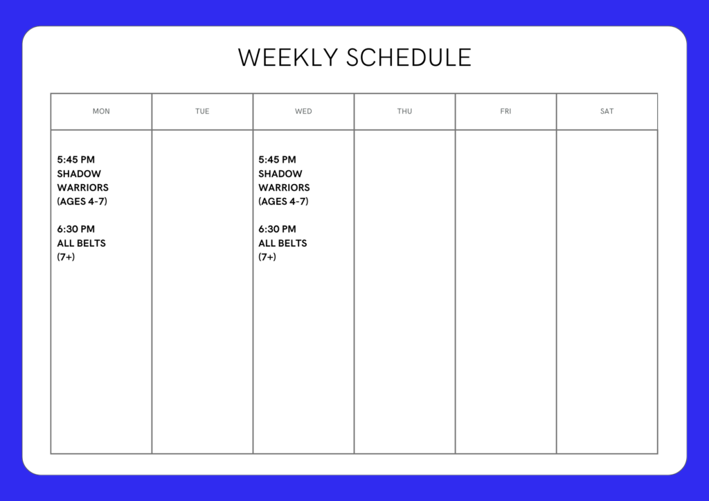 Purple Minimalist Weekly Schedule Planner A4 Document 5